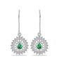 Pendientes de Plata con Alejandrita natural y Topacio Blanco