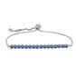 Pulsera de Plata con Moisanita azul real certificado y cultivado en laboratorio