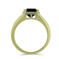 Anillo de Plata Bañada en Oro con Espinela Negra