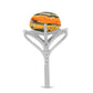 Anillo de Plata con Jasper de Bumble Bee y Topacio Blanco