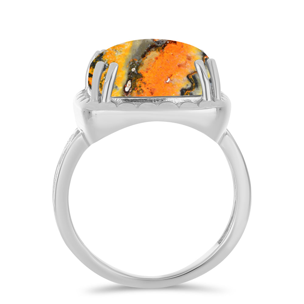 Anillo de Plata con Jasper de Bumble Bee