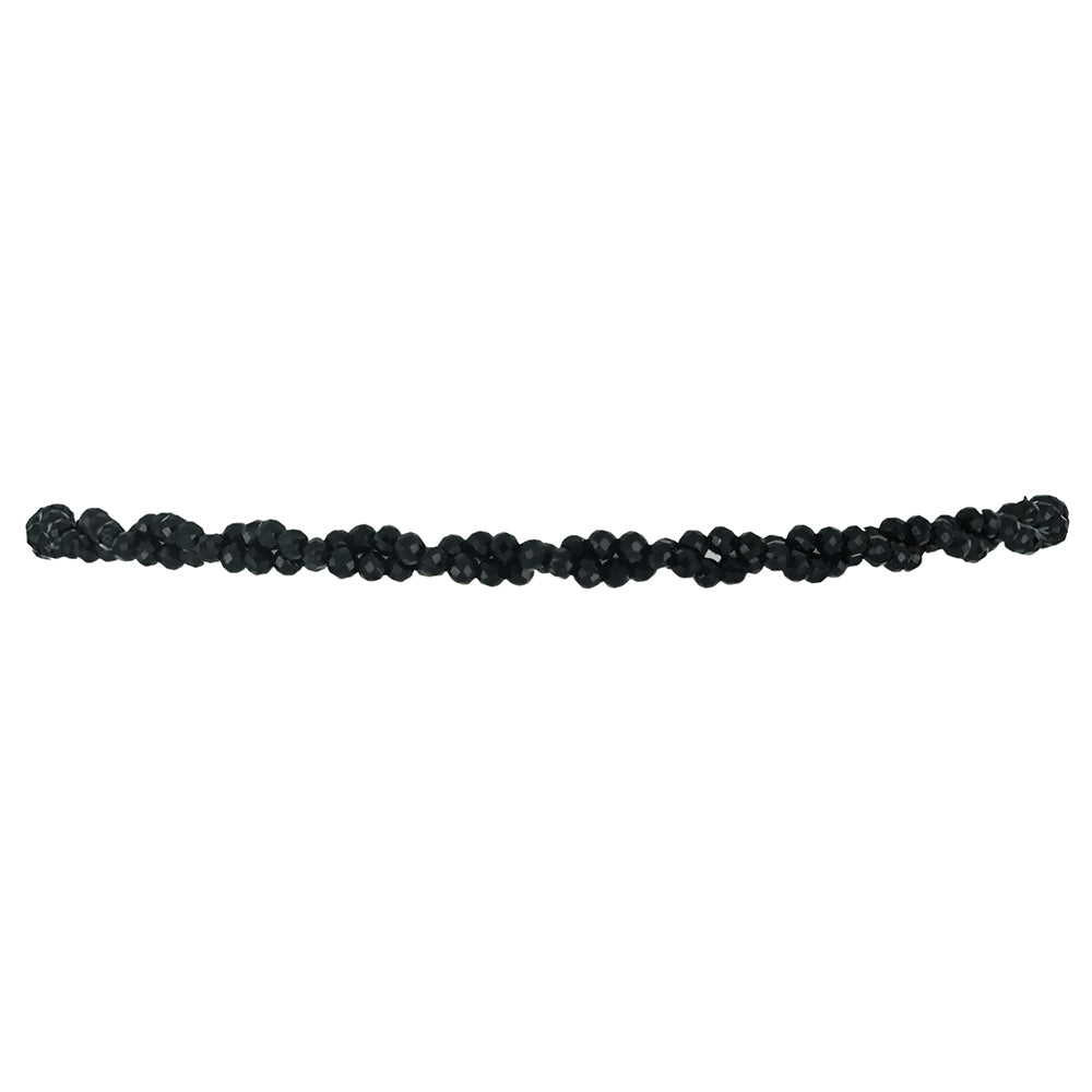 Pulsera de Plata Bañada en Oro con Espinela Negra 2 
