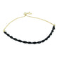 Pulsera de Plata Bañada en Oro con Espinela Negra