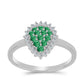 Anillo de Plata con Alejandrita natural y Topacio Blanco