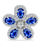 Colgante de Plata con Zafiro Azul Australiano y Topacio Blanco