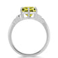 Anillo de Plata con Topacio Limón y Topacio Blanco