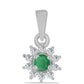 Conjunto de Plata con Rubí de Madagascar y Esmeralda de Brasil ( Colgante )