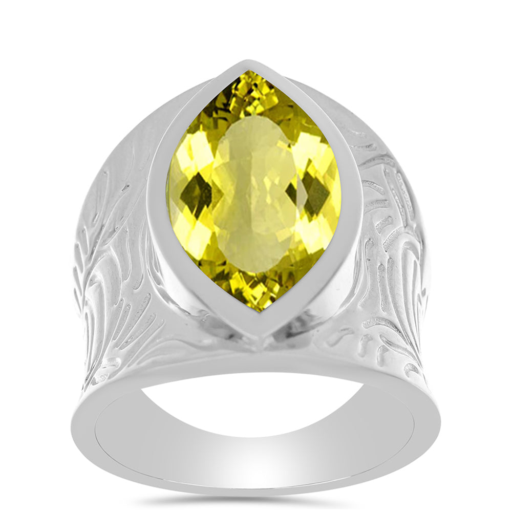 Anillo de Plata con Topacio Limón 3 