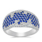 Anillo de Plata con Zafiro Azul Australiano y Topacio Blanco