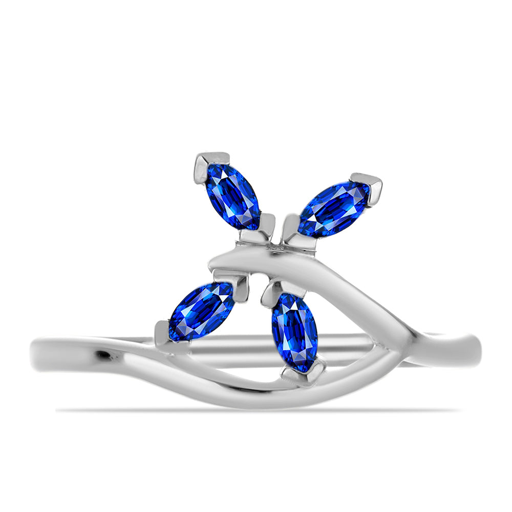 Anillo de Plata con Zafiro Azul Australiano 1 