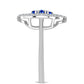 Anillo de Plata con Zafiro Azul Australiano y Topacio Blanco