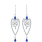 Pendientes de Plata con Zafiro Azul Australiano y Topacio Blanco