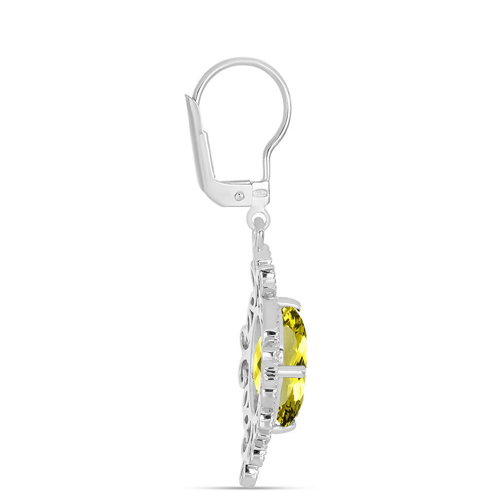 Pendientes de Plata con Topacio Limón 2 