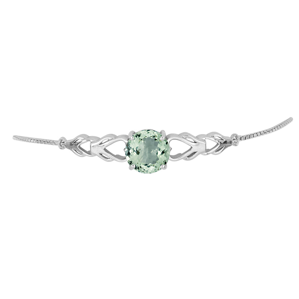 Pulsera de Plata con Amatista Verde 2 