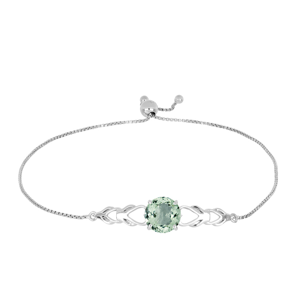 Pulsera de Plata con Amatista Verde 1 