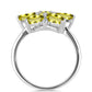 Anillo de Plata con Topacio Limón y Topacio Blanco