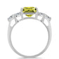 Anillo de Plata con Topacio Limón y Topacio Blanco