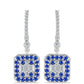 Pendientes de Plata con Zafiro Azul Australiano y Topacio Blanco
