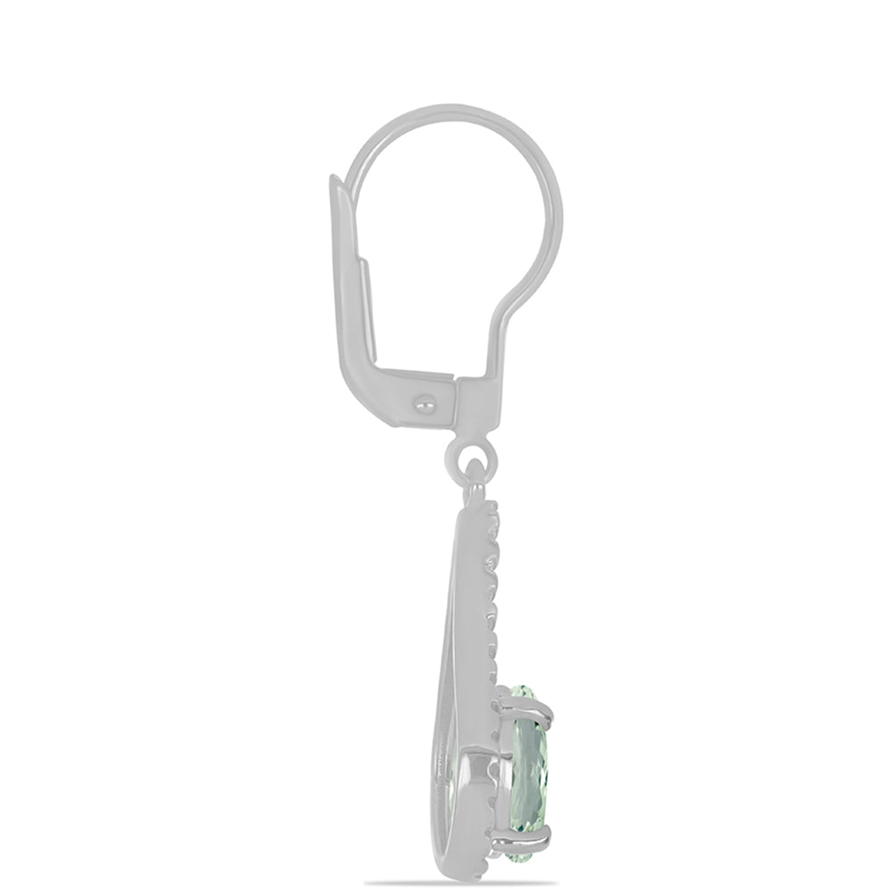 Pendientes de Plata con Amatista Verde 2 
