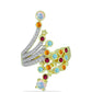 Anillo de Plata Bañada en Oro con Ópalo Welo y Chakra Turmalina