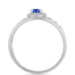 Anillo de Plata con Zafiro Azul Australiano y Topacio Blanco