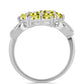 Anillo de Plata con Topacio Limón y Topacio Blanco