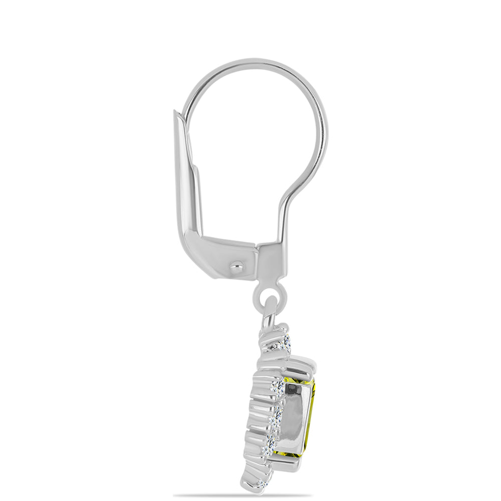 Pendientes de Plata con Topacio Limón y Topacio Blanco
