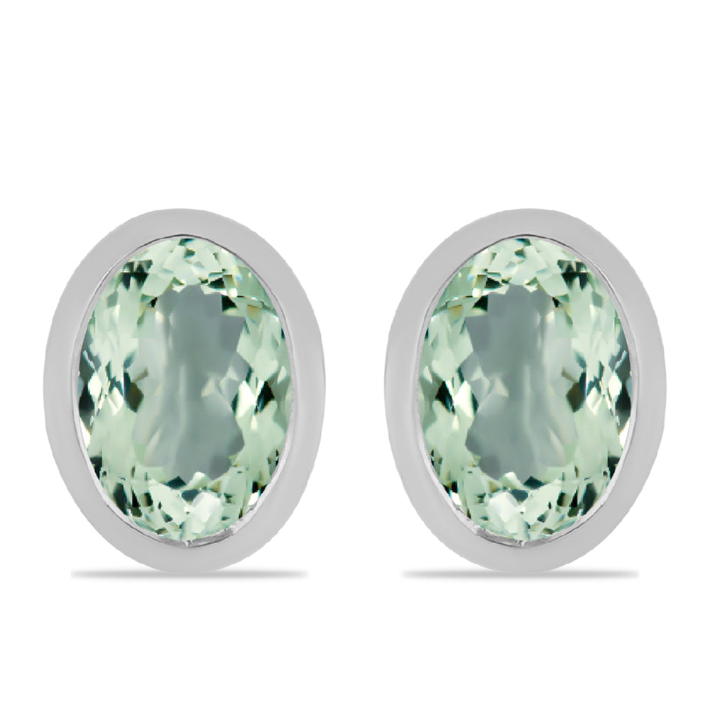 Pendientes de Plata con Amatista Verde 1 