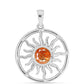 Colgante de Plata con Piedra Solar de Oregon