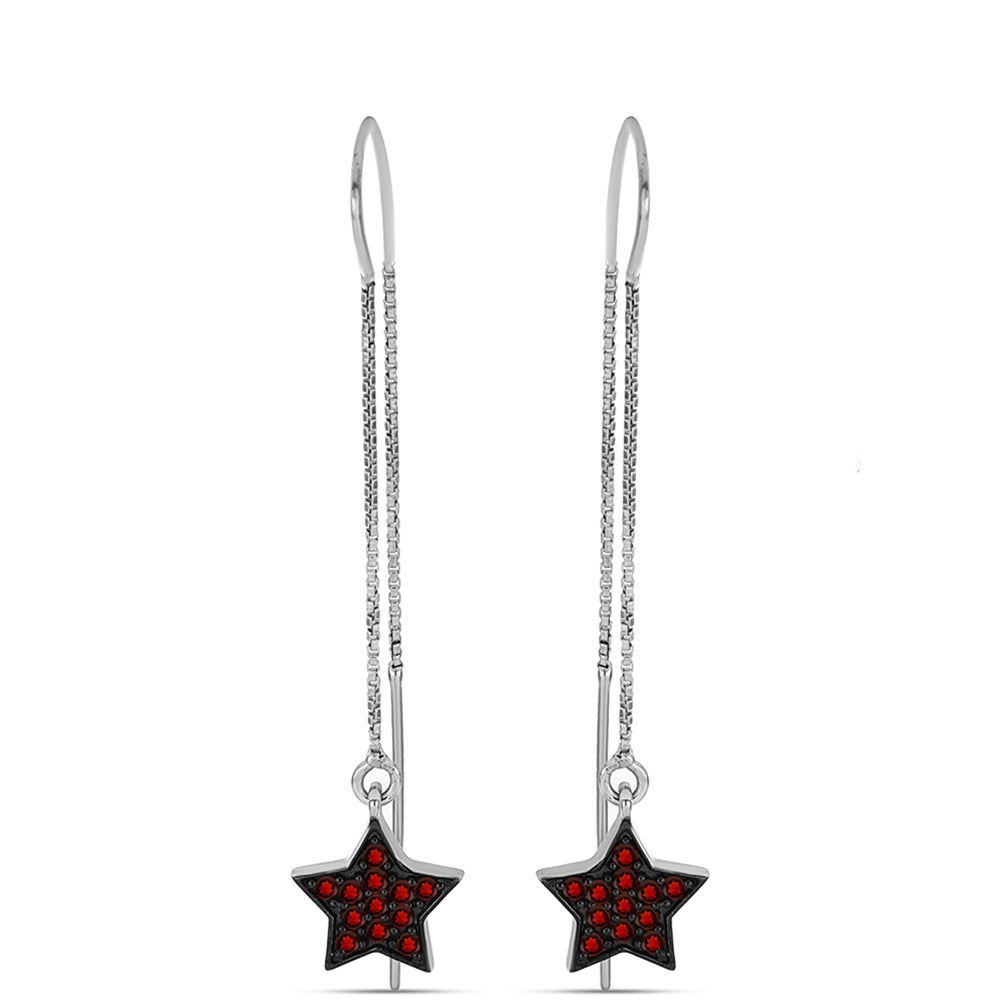 Pendientes de Plata con Granate Barton