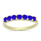 Anillo de Plata Bañada en Oro con Ágata azul