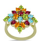 Anillo de Plata Bañada en Oro con Chakra Turmalina