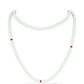 Conjunto de Plata Bañada en Oro con Perla de Agua Dulce y Rubí de Madagascar ( Collar +Pendientes )
