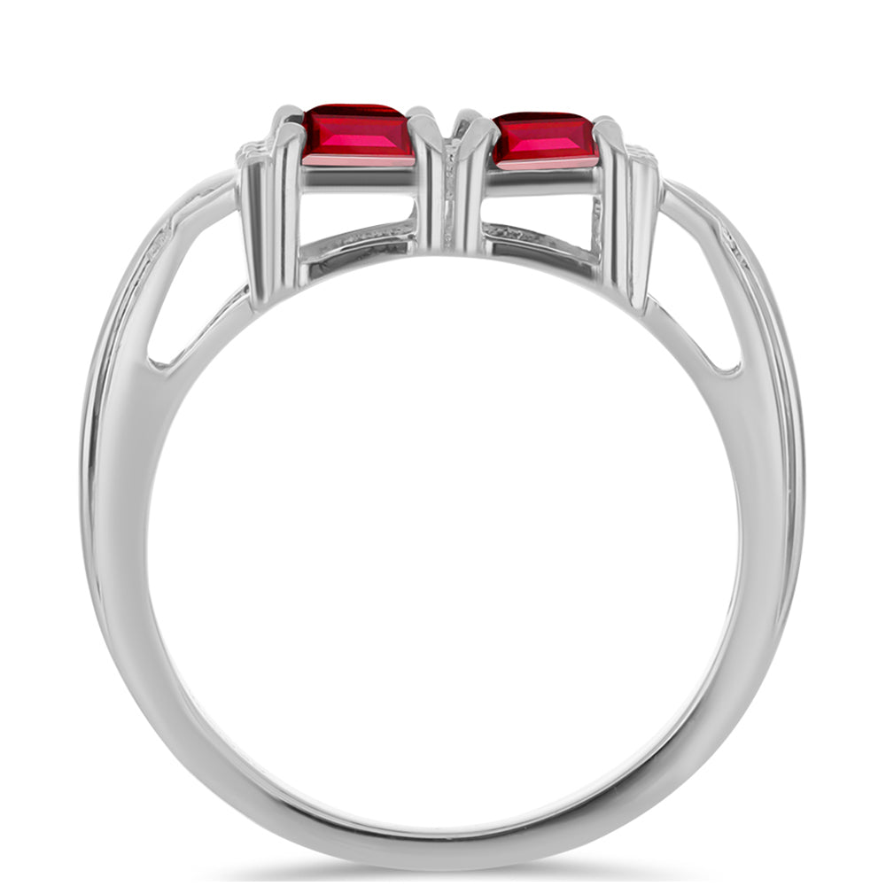 Anillo de Plata con Granate Barton y Topacio Blanco 2 