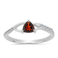 Anillo de Plata con Granate Barton y Topacio Blanco