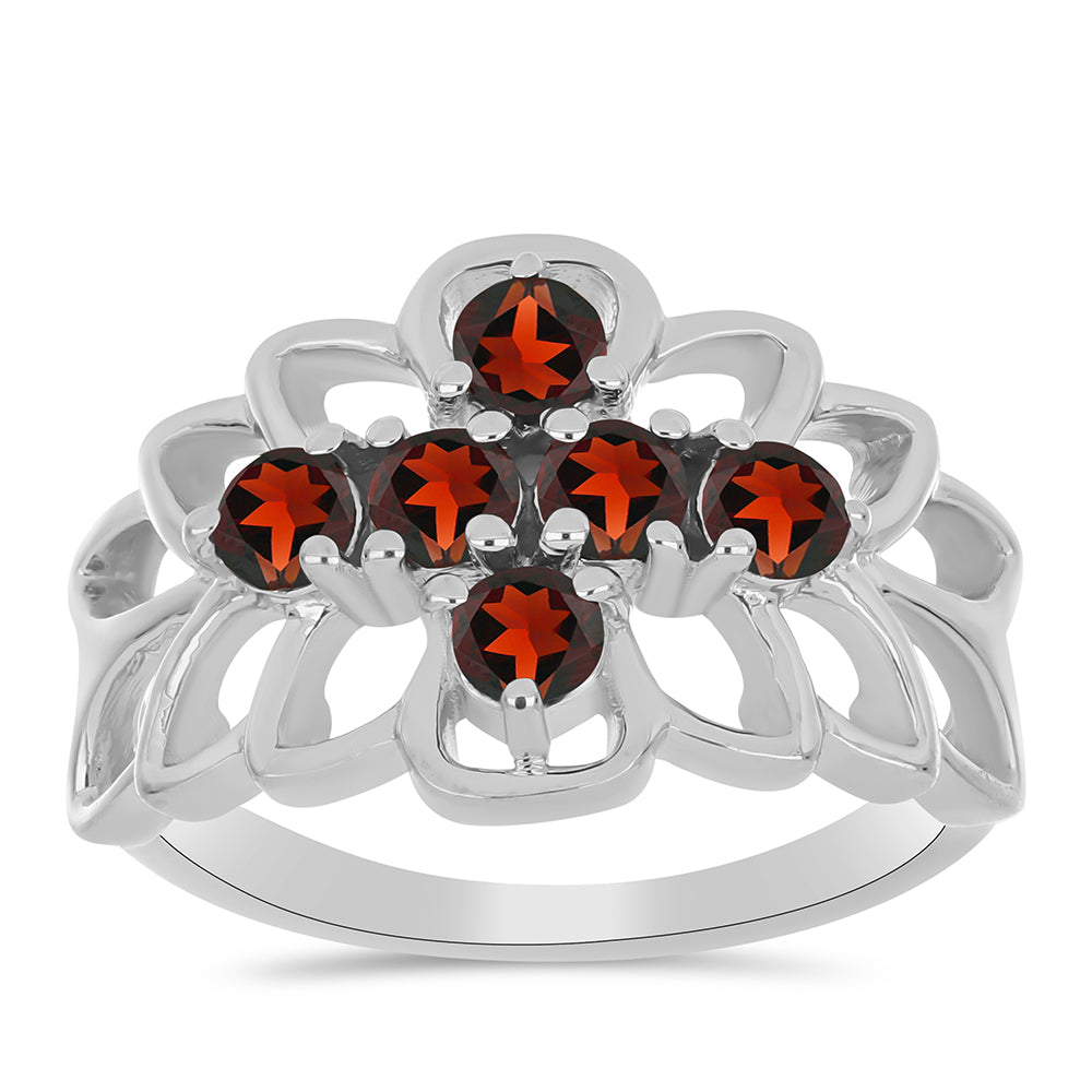 Anillo de Plata con Granate Barton