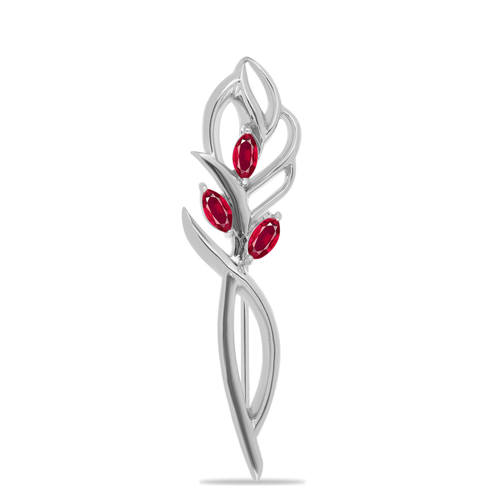 Broche de Plata con Rubí de Madagascar 1 