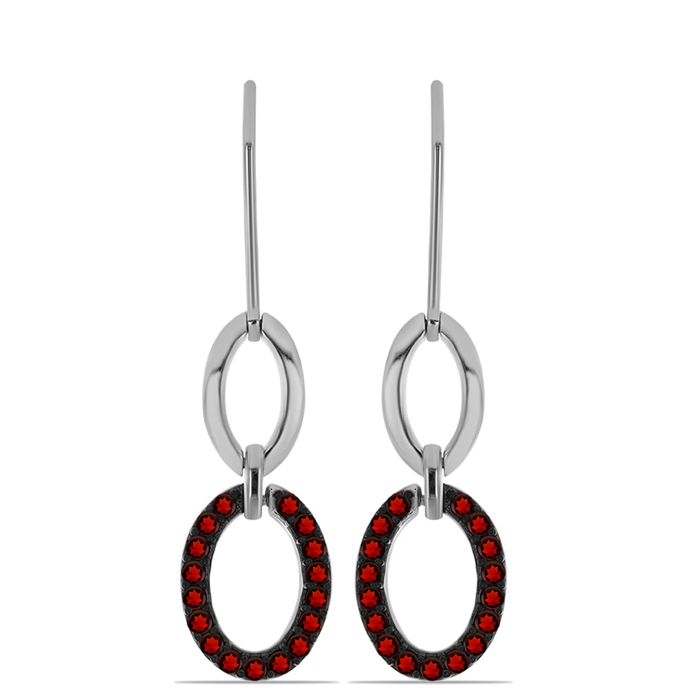 Pendientes de Plata con Granate Barton 1 