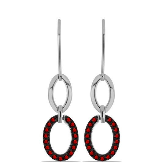 Pendientes de Plata con Granate Barton