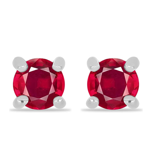Pendientes de Plata con Rubí de Madagascar