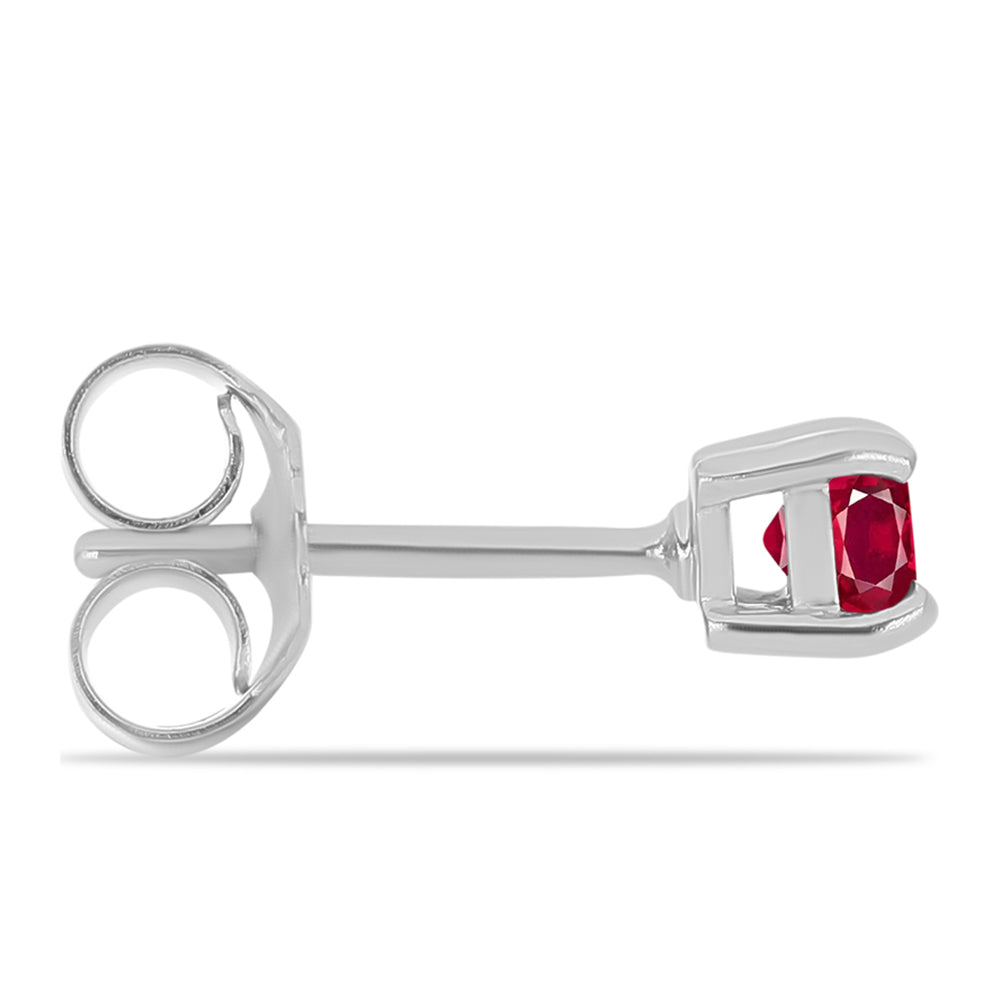 Pendientes de Plata con Rubí de Madagascar