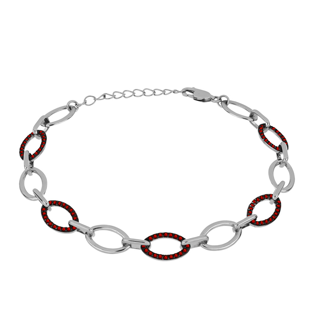 Pulsera de Plata con Granate Barton 1 