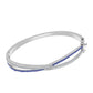 Brazalete de Plata con Tanzanita y Topacio Blanco