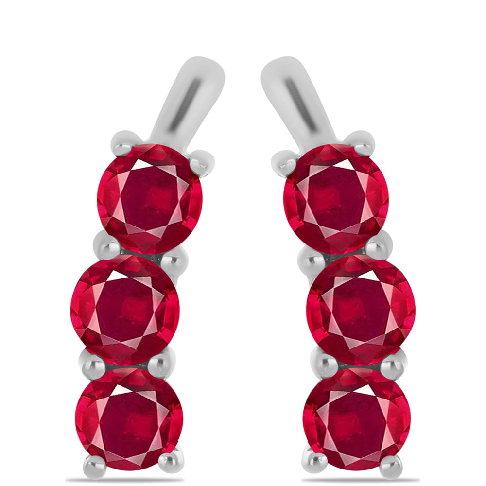 Pendientes de Plata con Rubí de Madagascar 1 