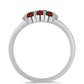 Anillo de Plata con Granate Barton y Topacio Blanco