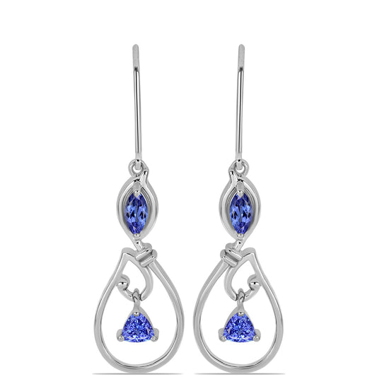 Pendientes de Plata con Tanzanita