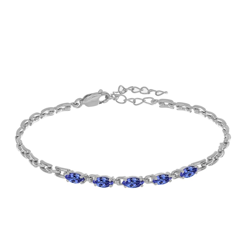 Pulsera de Plata con Tanzanita 1 