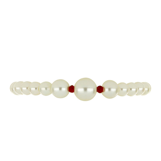 Pulsera Pepita con Perla de Agua Dulce y Rubí de Madagascar