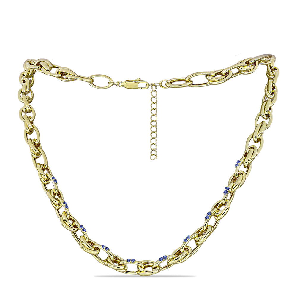 Collar de Plata Bañada en Oro con Tanzanita 1 