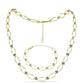 Conjunto de Plata Bañada en Oro con Tanzanita ( Collar +Pulsera )